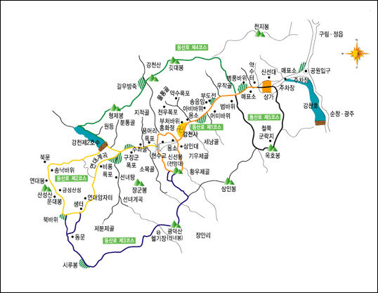 강천산군립공원 약도